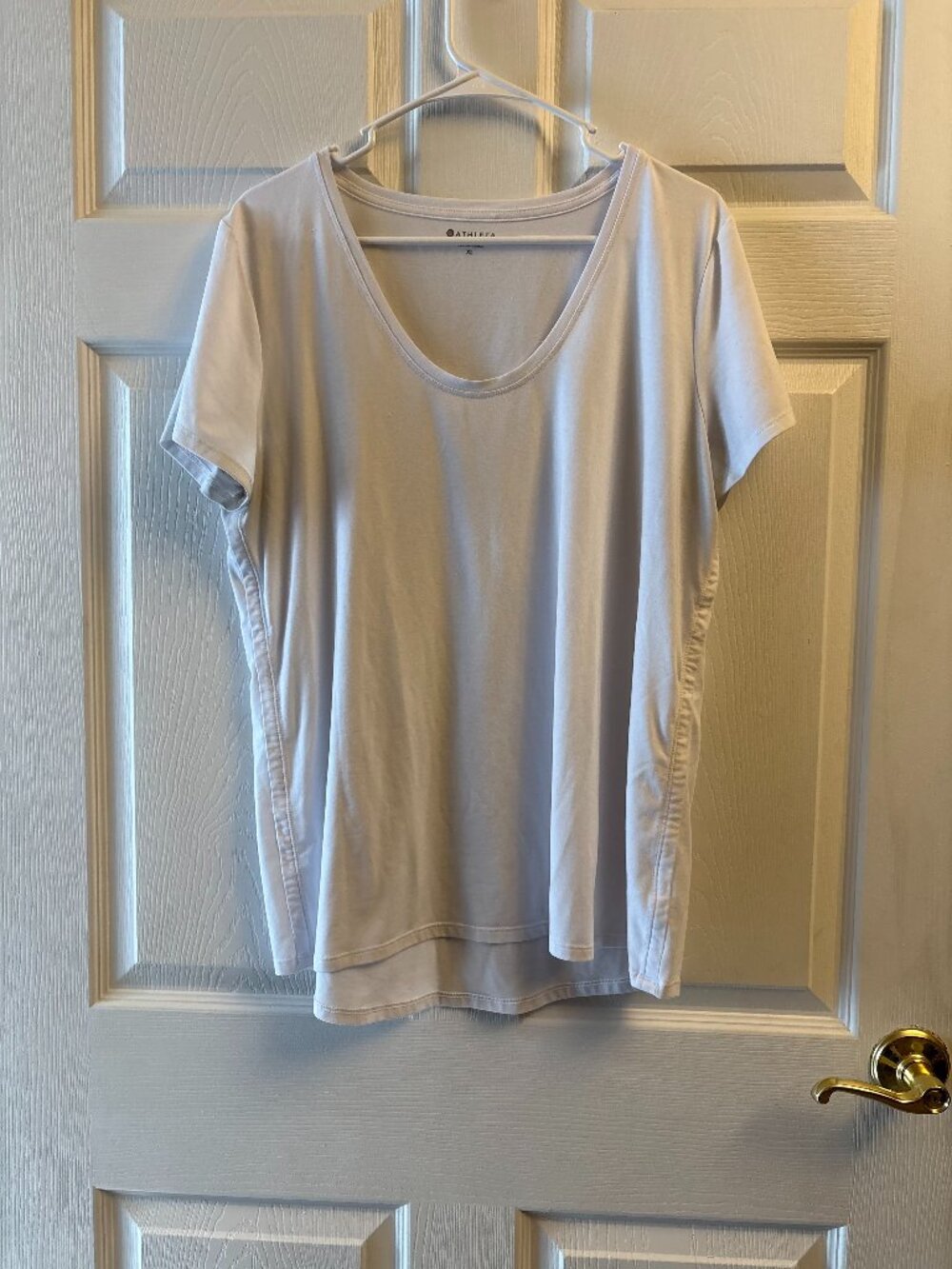 Women's Athleta White Athletic Basic T-Shirt Size XL